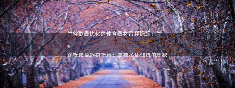 耀世平台负责人怎么样：**谷歌最优化的体育器材吊环标