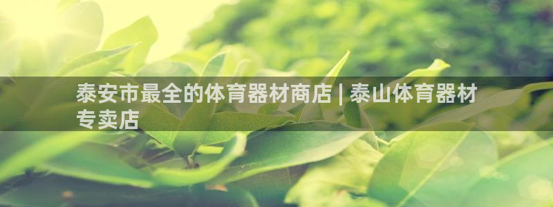 耀世平台登陆：泰安市最全的体育器材商店 | 泰山体育