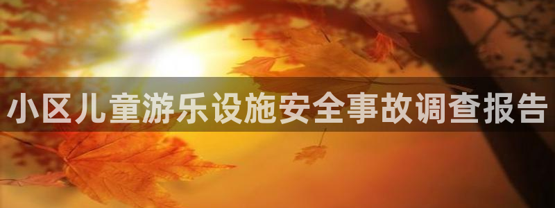 耀世平台会员中心：小区儿童游乐设施安全事故调查报告