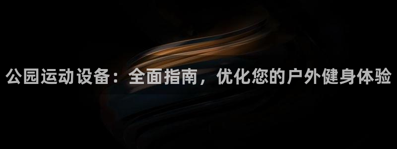 耀世国际集团：公园运动设备：全面指南，优化您的户外健身体验